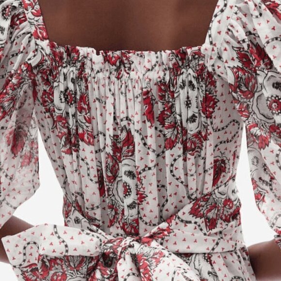 NWT The Vampire's Wife The Guardian Meadow Rose Print Poplin Maxi Dress US12 - Picture 7 of 16